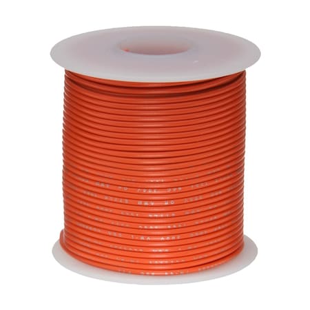 18 AWG Gauge Stranded Hook Up Wire, 25 Ft Length, Orange, 0.0403 Diameter, UL1015, 600 Volts